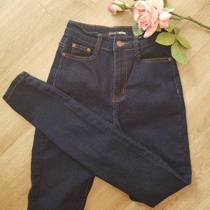 FashionNova Dark Denim Jeans high rise skinny 5/6